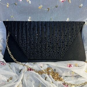 Black Formal Clutch Evening Bag